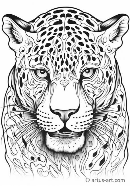 Милый рисунок с ягуаром для детей